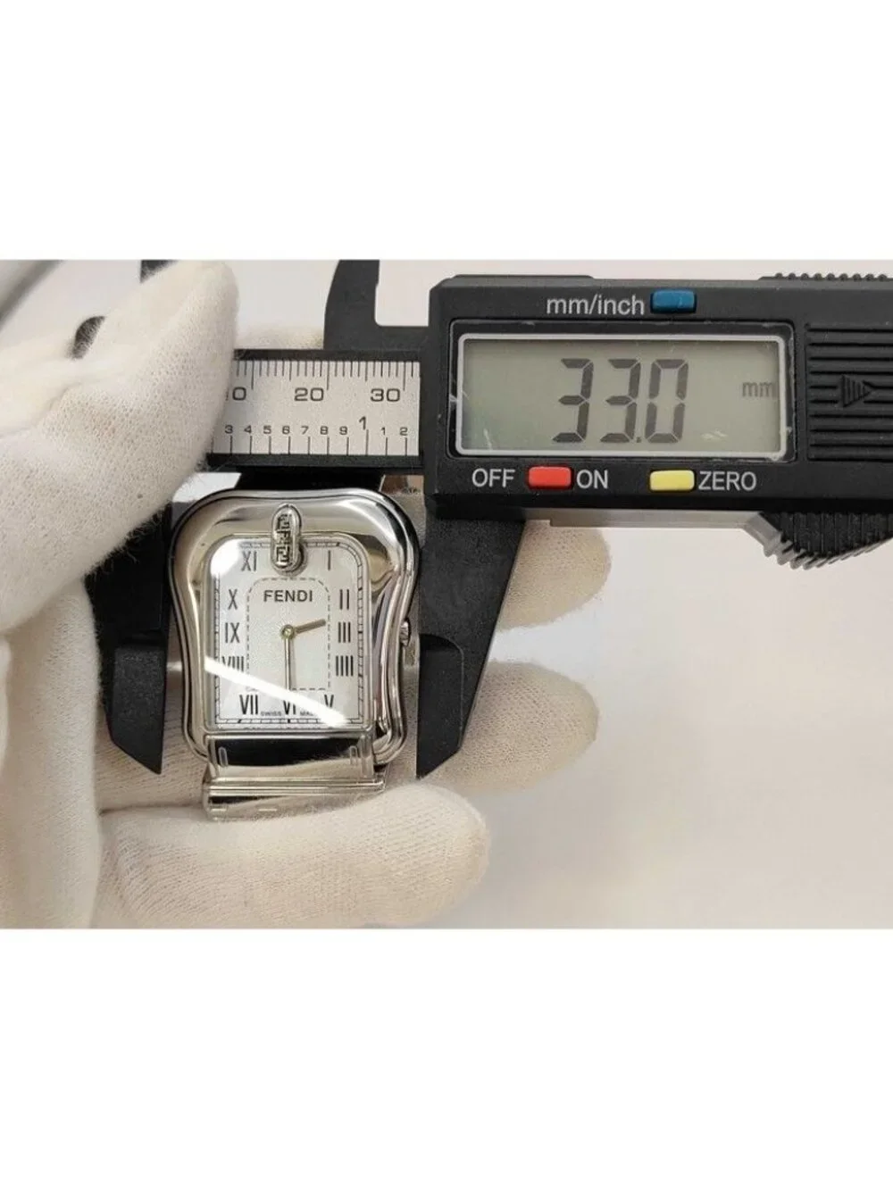 Fendi Watch Be Fendi Silver White Dial Brown Stainless Steel Leather